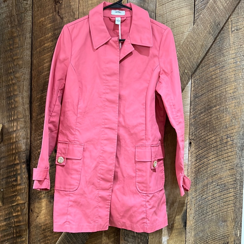 Old Navy Womens Coat medium Pink Jacket Overcoat Winter